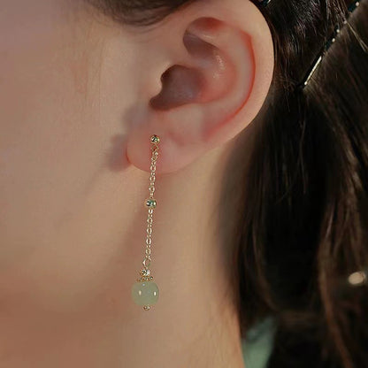 Elegant Chinese Style Earrings | Simple Versatile Ear Hook Clip Jewelry for Women