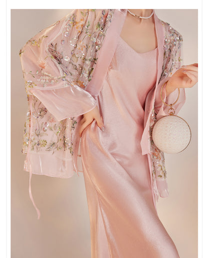 New Chinese Style Beaded Sequin Embroidered Light Luxury Elegant Top