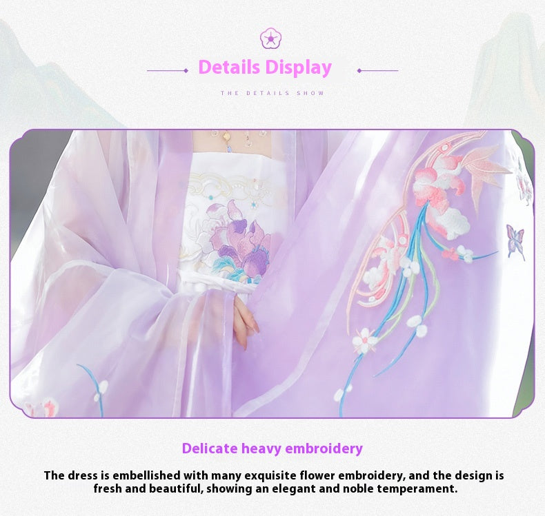 Oriental Ancient Hanfu — Restored Fairy Purple Spring Summer Set
