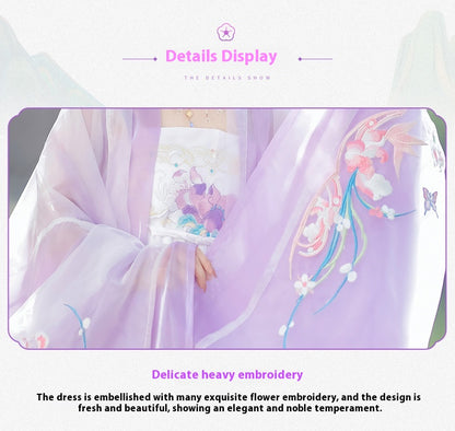 Oriental Ancient Hanfu — Restored Fairy Purple Spring Summer Set