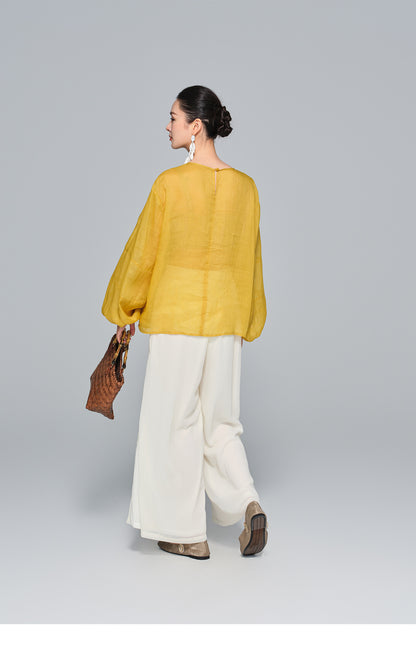 Stylish Loose Linen Women's Top