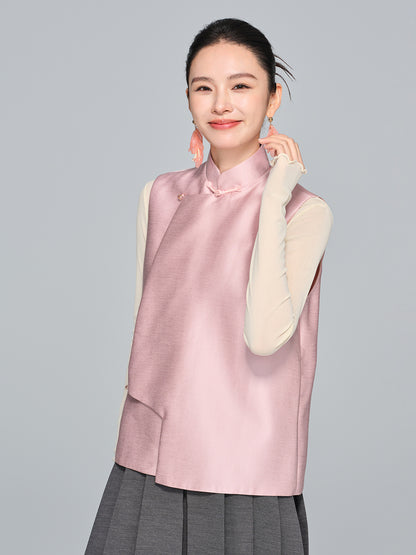 Stylish Stand Collar Women's Vest