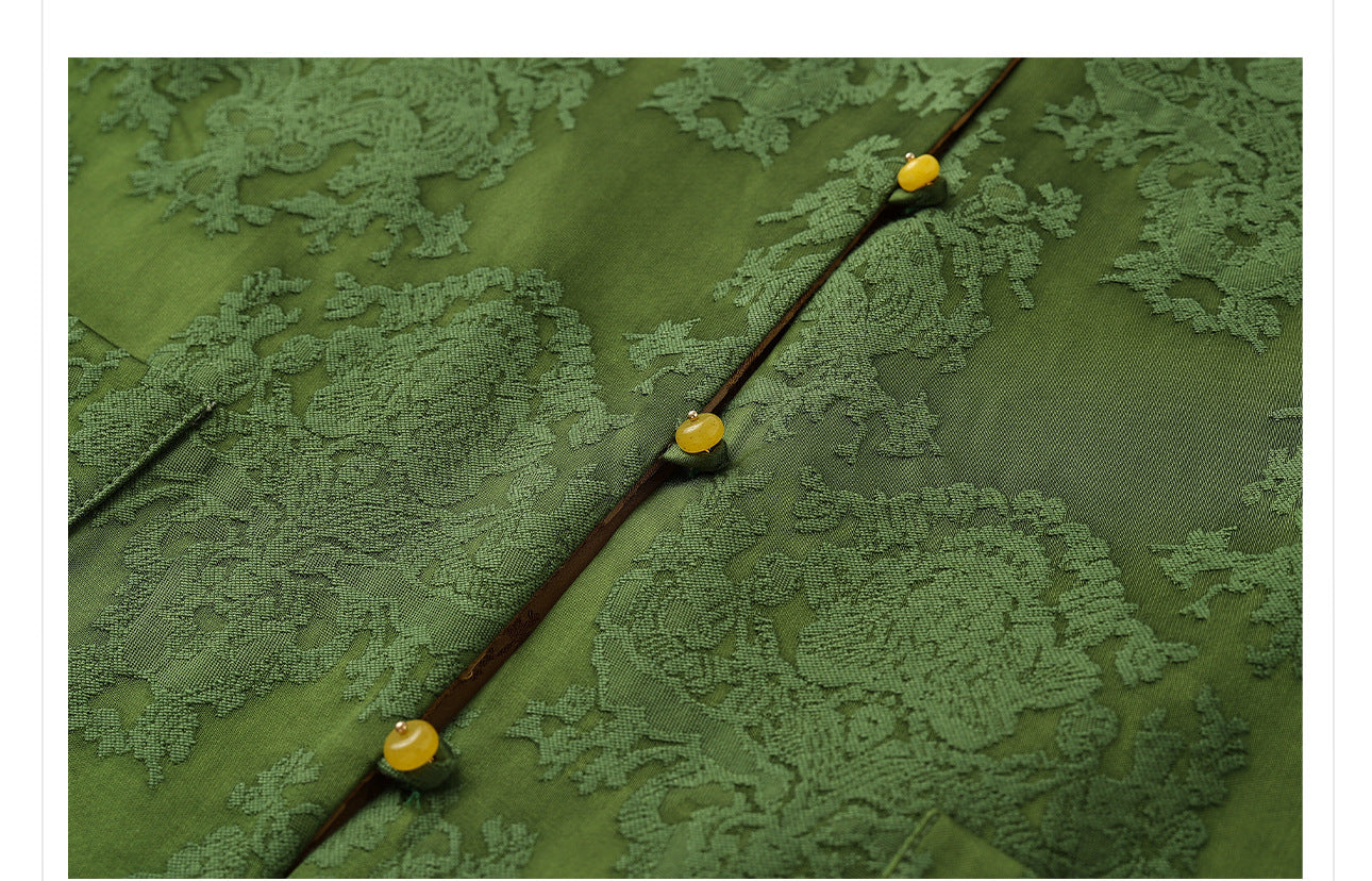 New Chinese Style Reversible Jacquard Elegant Top