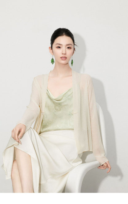 Elegant Sunscreen Georgette Top