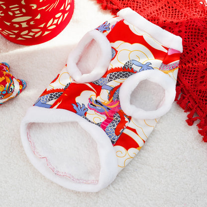 Pet Northeast Large Floral Coat Warm Cotton Jacket for Dogs & Cats