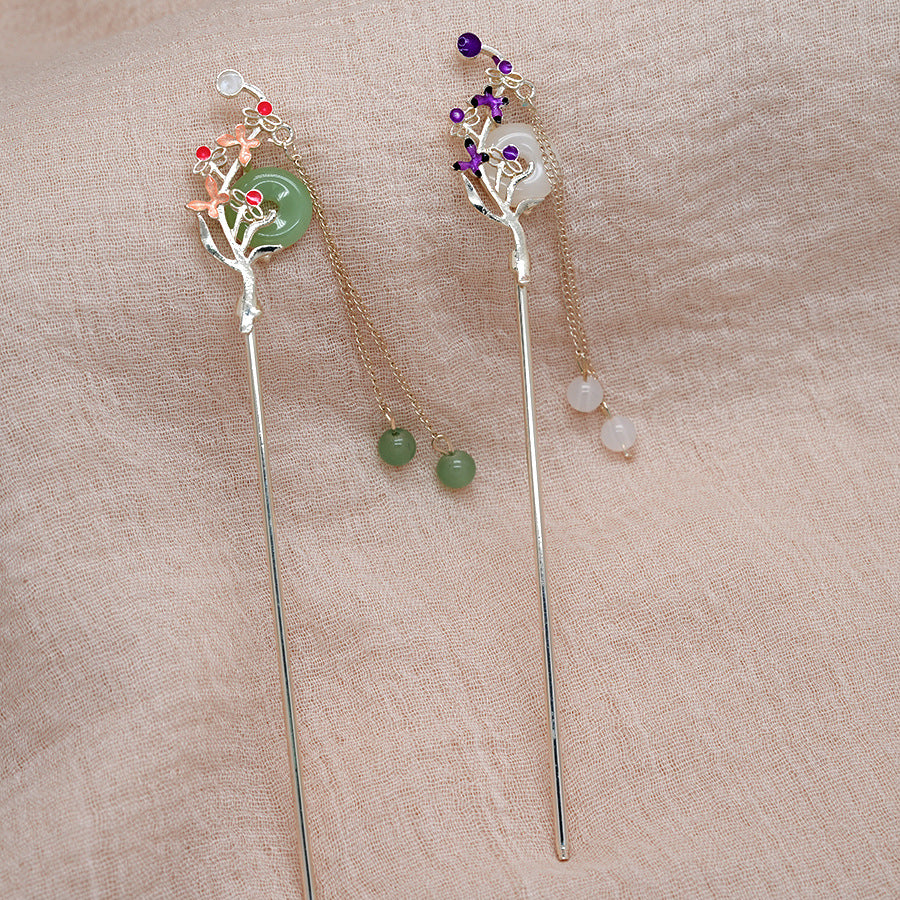 Butterfly Tassel Hairpin | New Chinese Style Elegant Hanfu Step Hair Accessory