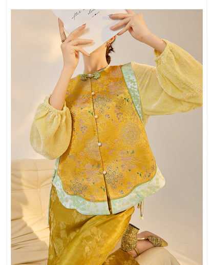 High-End Floral Embroidered Vest – Stylish Women's Top