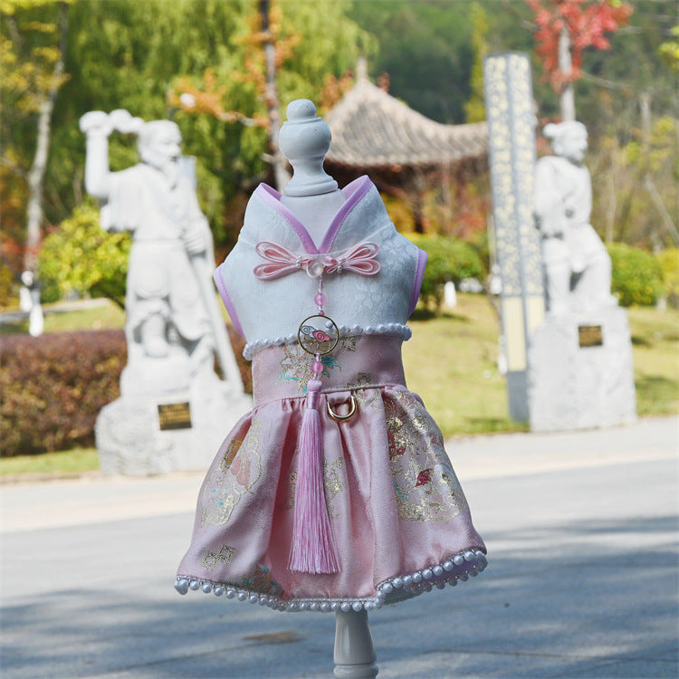 Pet Princess Tang Suit Chinese Style Cheongsam for Cats and Dogs