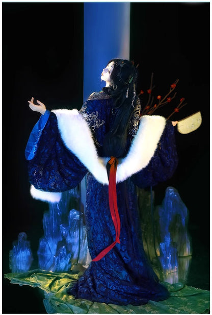 2026 Original Warring States Hanfu – Autumn Winter Large Sleeve Robe