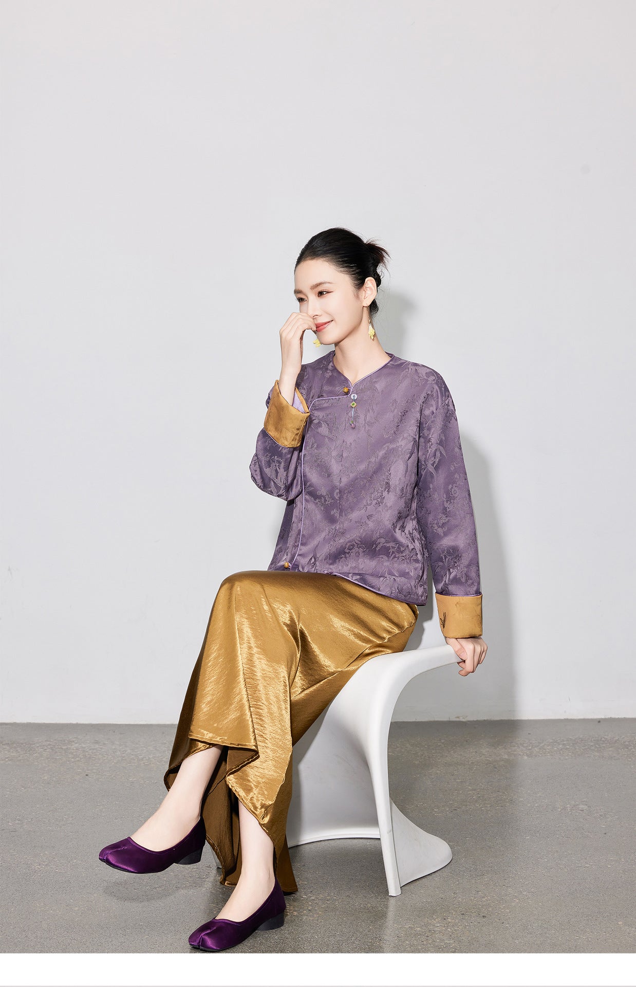 Elegant Satin Midi Mermaid Skirt, Slimming Design