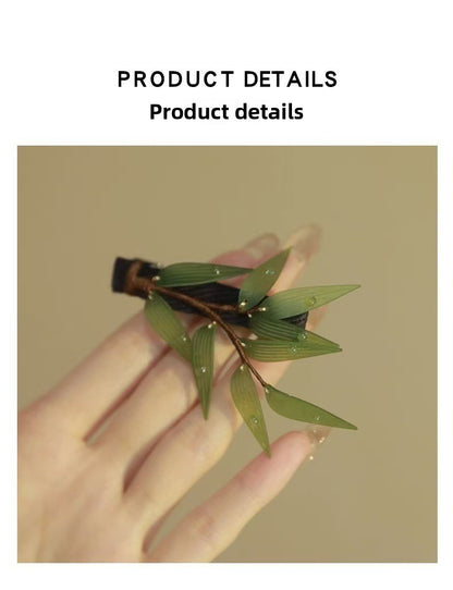 Bamboo Leaf Hair Clip New Chinese Style Hanfu Vintage Duckbill Clip