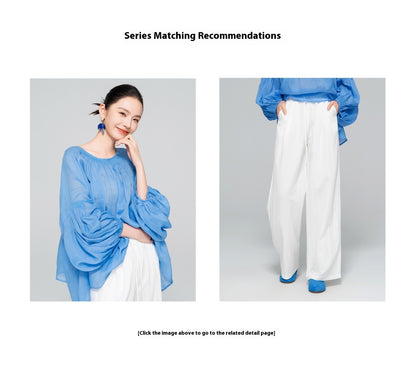 High-End Linen Casual Plus Size Women's Shirt