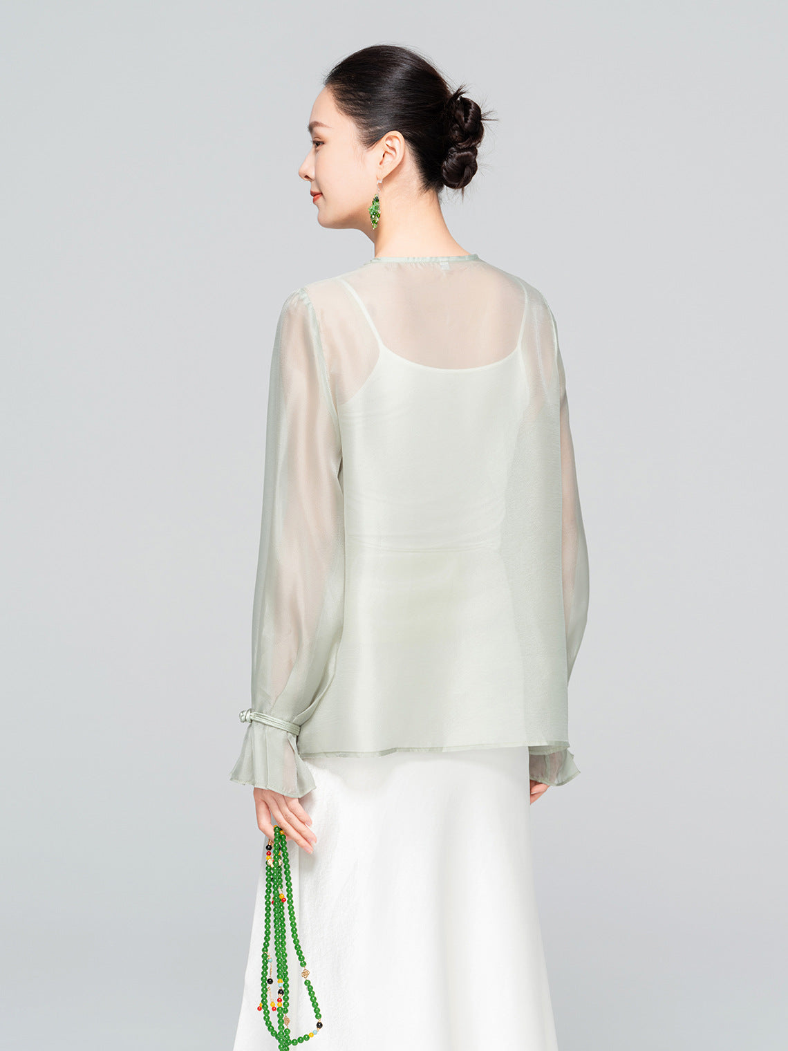 Lightweight Autumn Casual Round Neck Shirt for Women