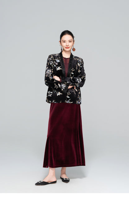 Elegant Loose Retro Sequin Jacket for Women