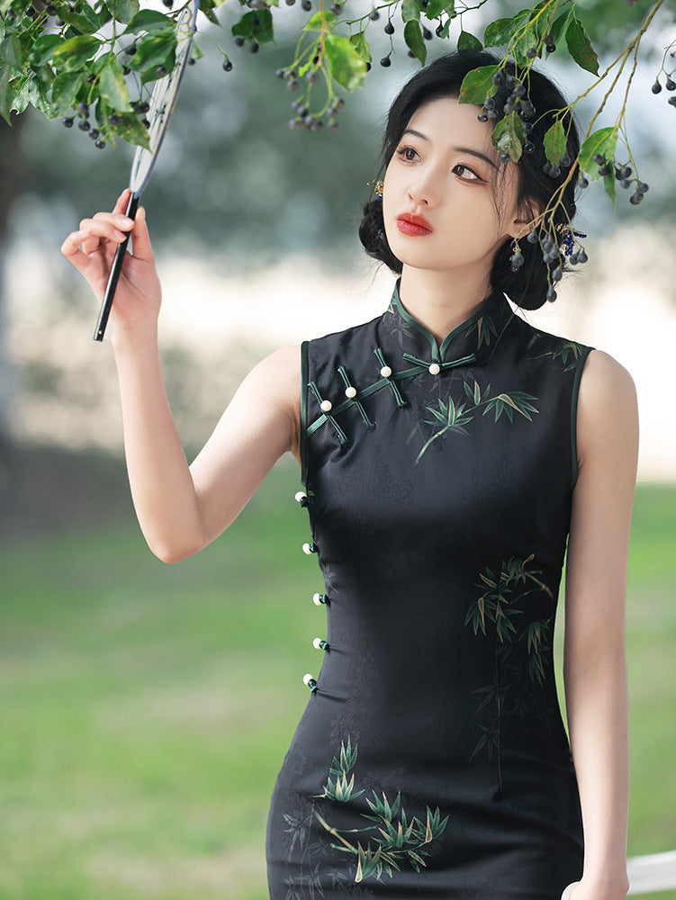 Improved Chinese Style Qipao – Elegant Youth Summer Dress