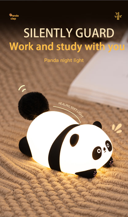 Furry Fun Panda Lamp USB Night Light Cute Bedside Gift Lamp