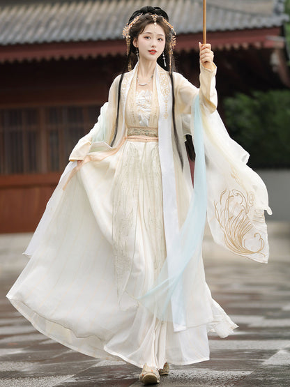Fairy Song Hanfu Costume — Elegant Waist-Length Ru Skirt Outfit