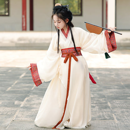 Girls’ Summer Hanfu | Wei Jin Style Daily Warring States Robe Fairy Dress