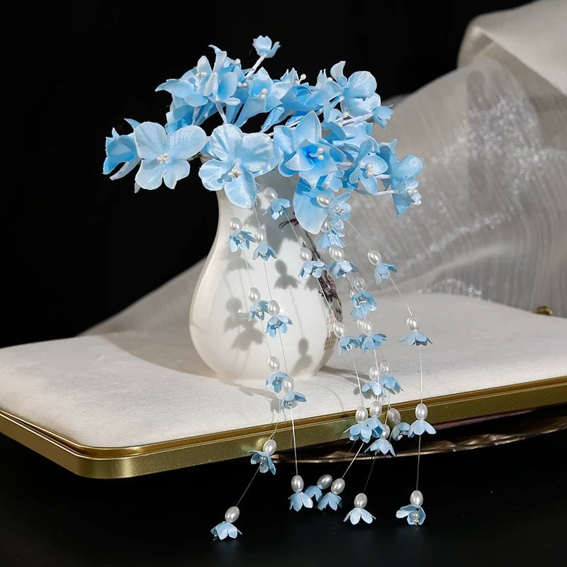 Lily of the Valley Tassel Hair Clip Chinese Bridal Vintage Hairpiece