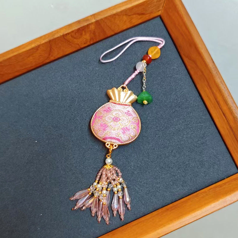 Song Brocade Tassel Pendant Intangible Heritage Car Hanging Charm