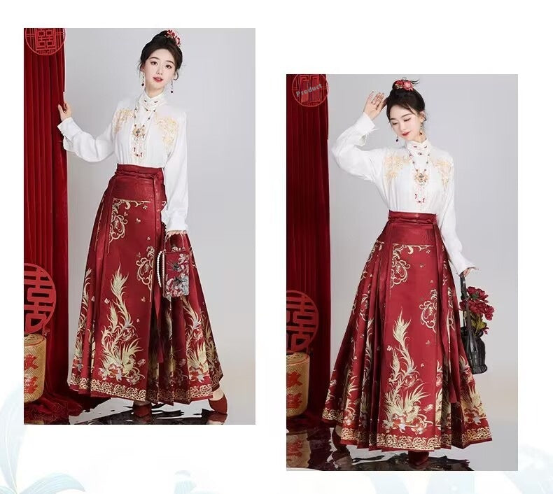 Luxury Ming Style Hanfu — Heavy Embroidery National Aesthetic Set