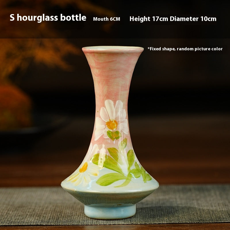 Jingdezhen Handmade Ceramic Vase — Oil Painting Style Small Home Decor