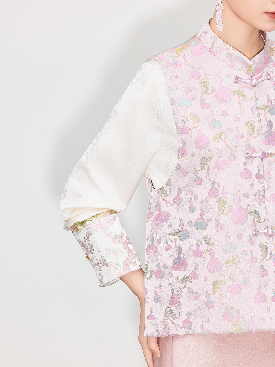 Stylish Retro Jacquard Vest Top for Women