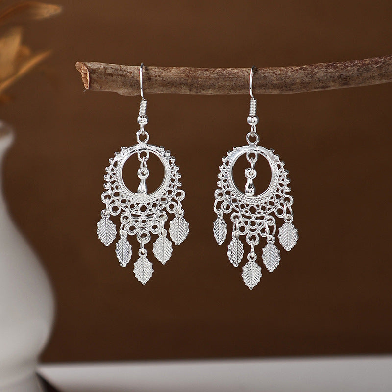 Ancient Style Ethnic Earrings | Elegant Miao Jewelry for Women
