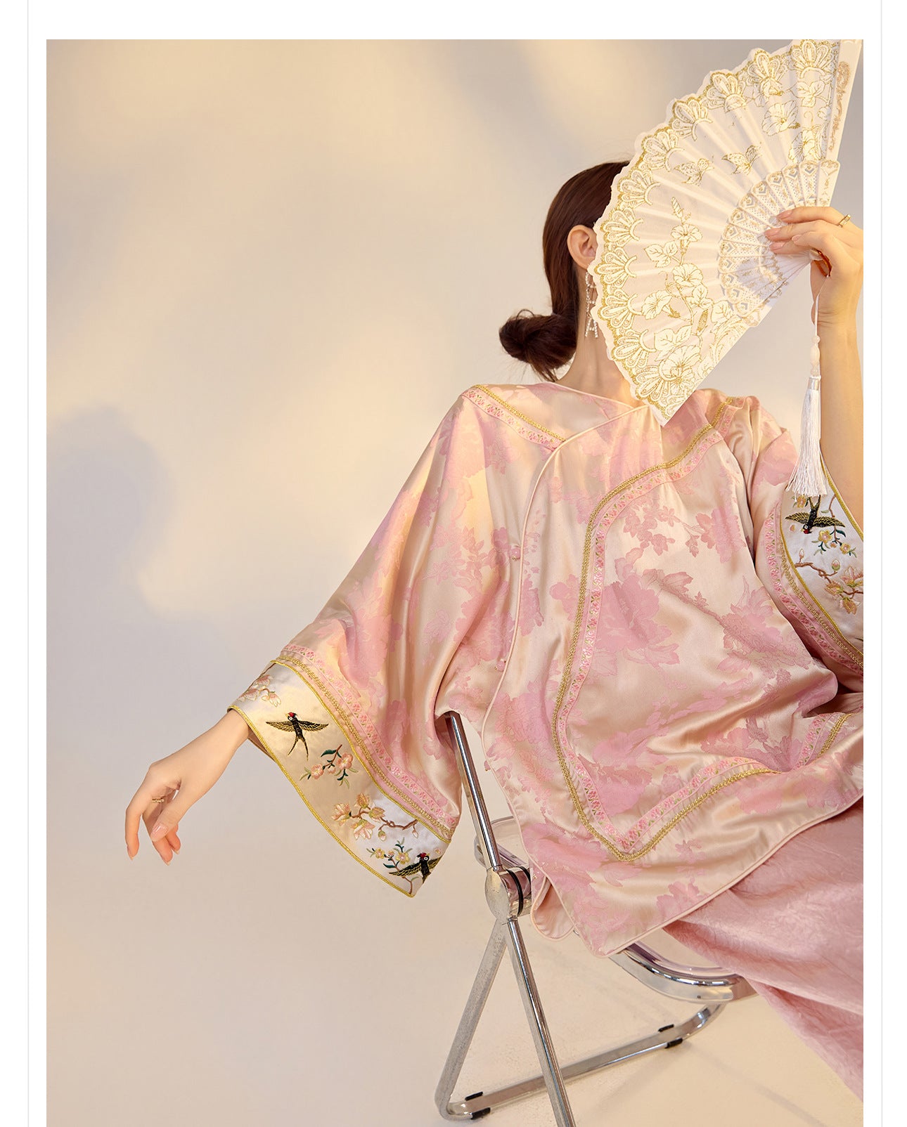 Elegant Jacquard Rayon Shirt New Chinese Style Loose Top