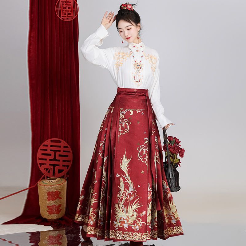 Luxury Ming Style Hanfu — Heavy Embroidery National Aesthetic Set