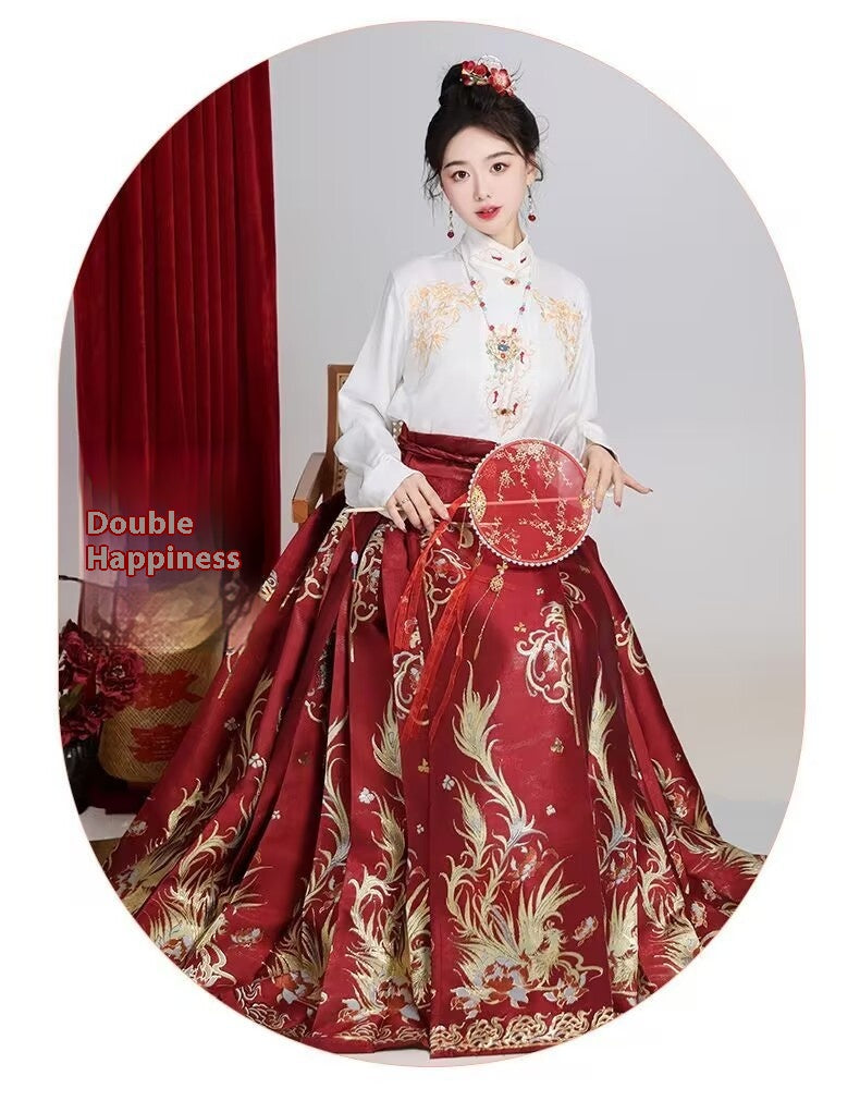Luxury Ming Style Hanfu — Heavy Embroidery National Aesthetic Set