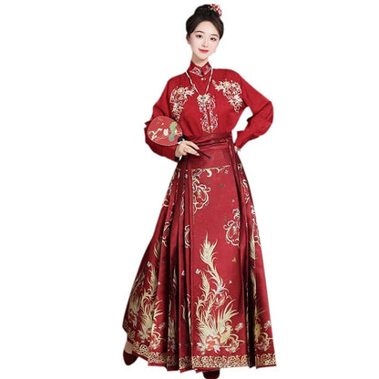 Luxury Ming Style Hanfu — Heavy Embroidery National Aesthetic Set