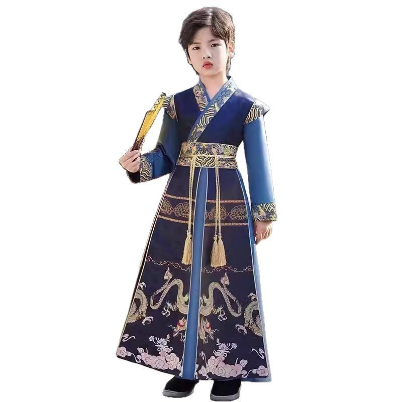 Boys’ Spring Autumn Hanfu | Ancient Style Handsome Tang Suit Costume