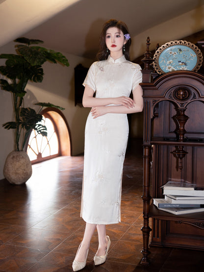 Artistic Camellia Cheongsam – Retro Youth Fresh Dress