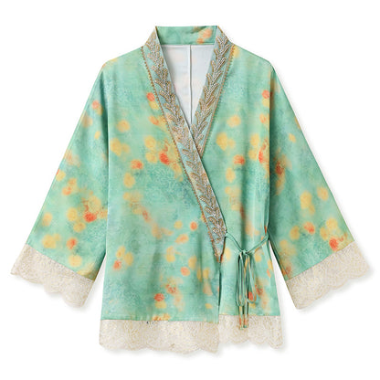 Elegant New Chinese Embroidered Jacquard Cardigan & Strap Dress Set