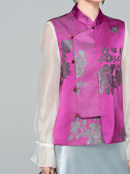 Stylish Jacquard Sleeveless Vest