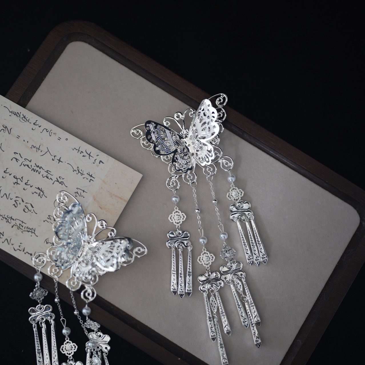 Hanfu Tassel Hairpin Butterfly Bell Clip Retro Wei Jin Style Accessory