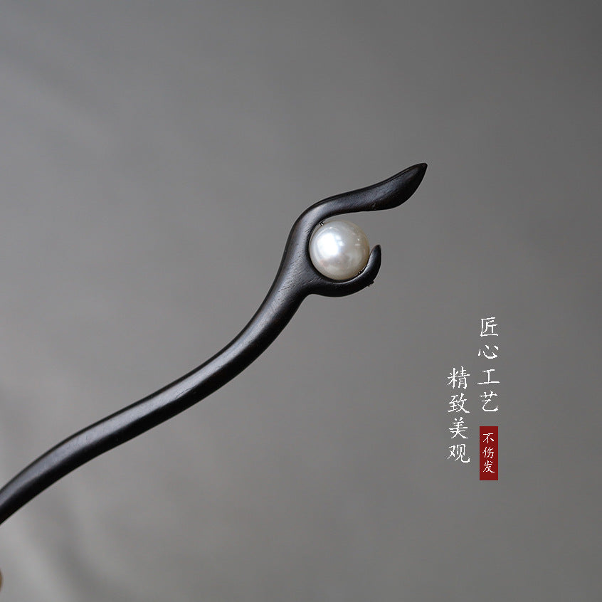 Ancient Style Hanfu Hairpin Travel Versatile Green Beads Ebony Hairpin