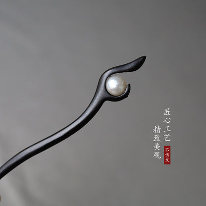 Ancient Style Hanfu Hairpin Travel Versatile Green Beads Ebony Hairpin