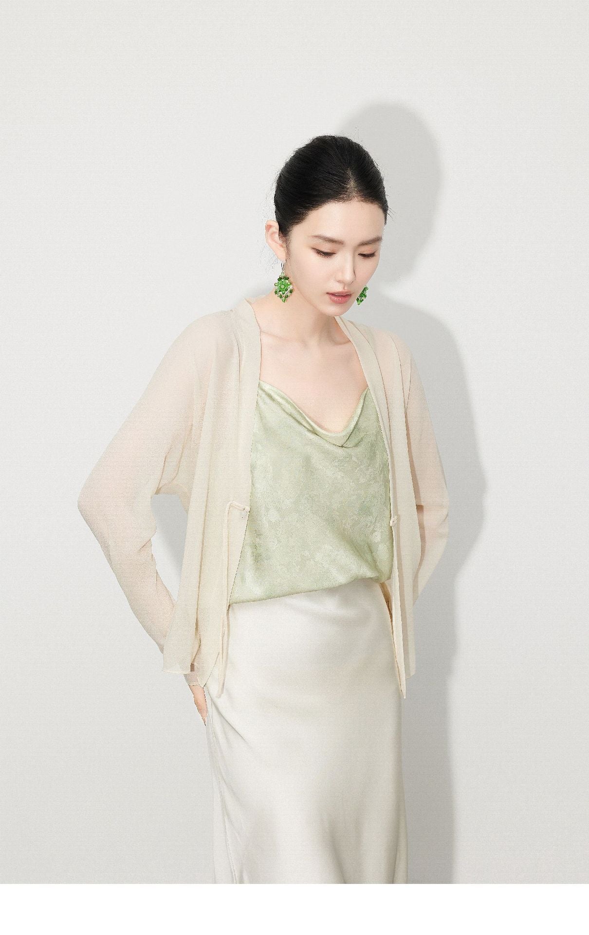 Elegant Sunscreen Georgette Top