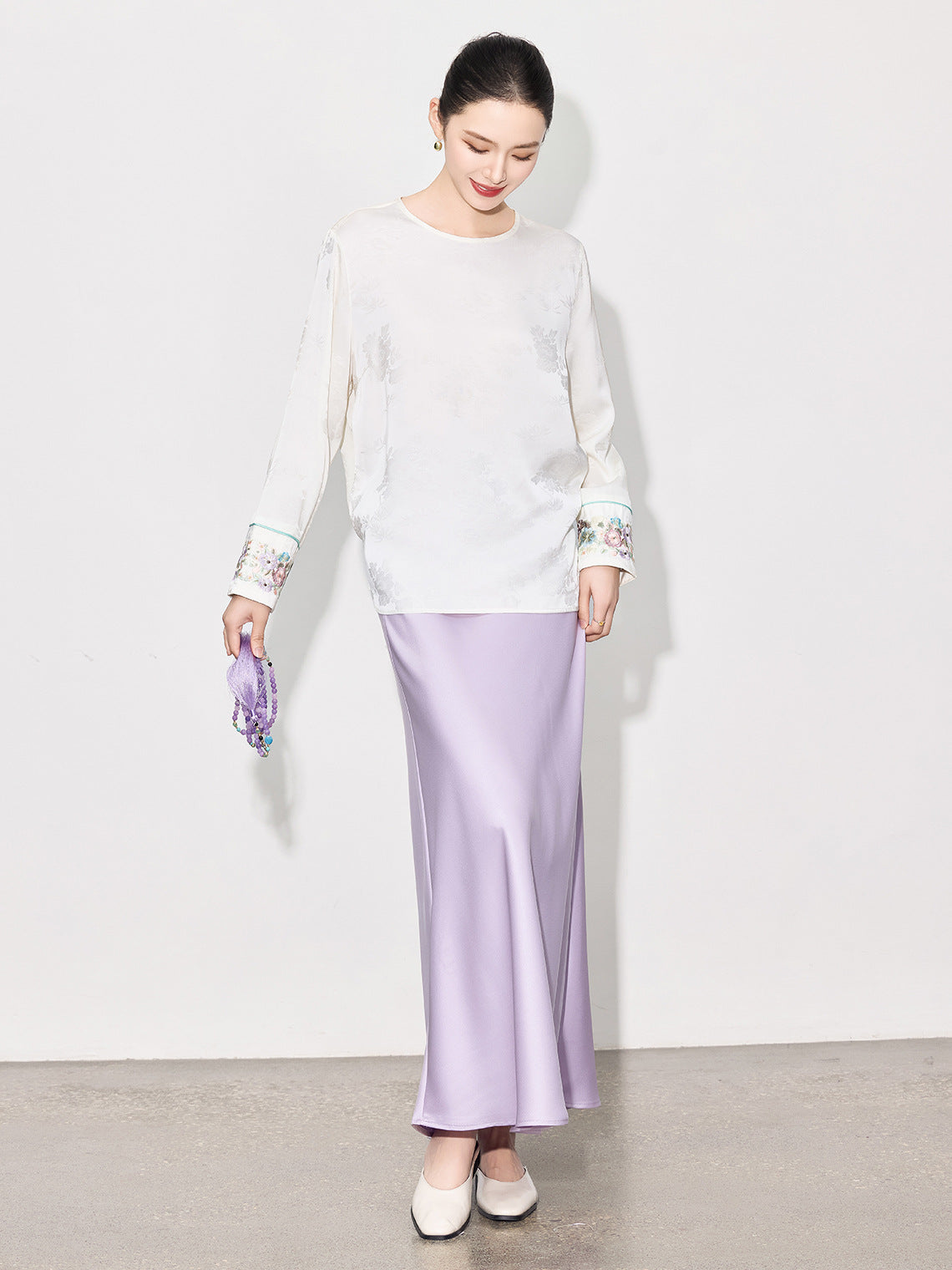 Elegant Smooth Satin Mermaid Long Skirt