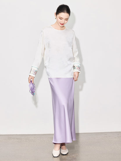 Elegant Smooth Satin Mermaid Long Skirt