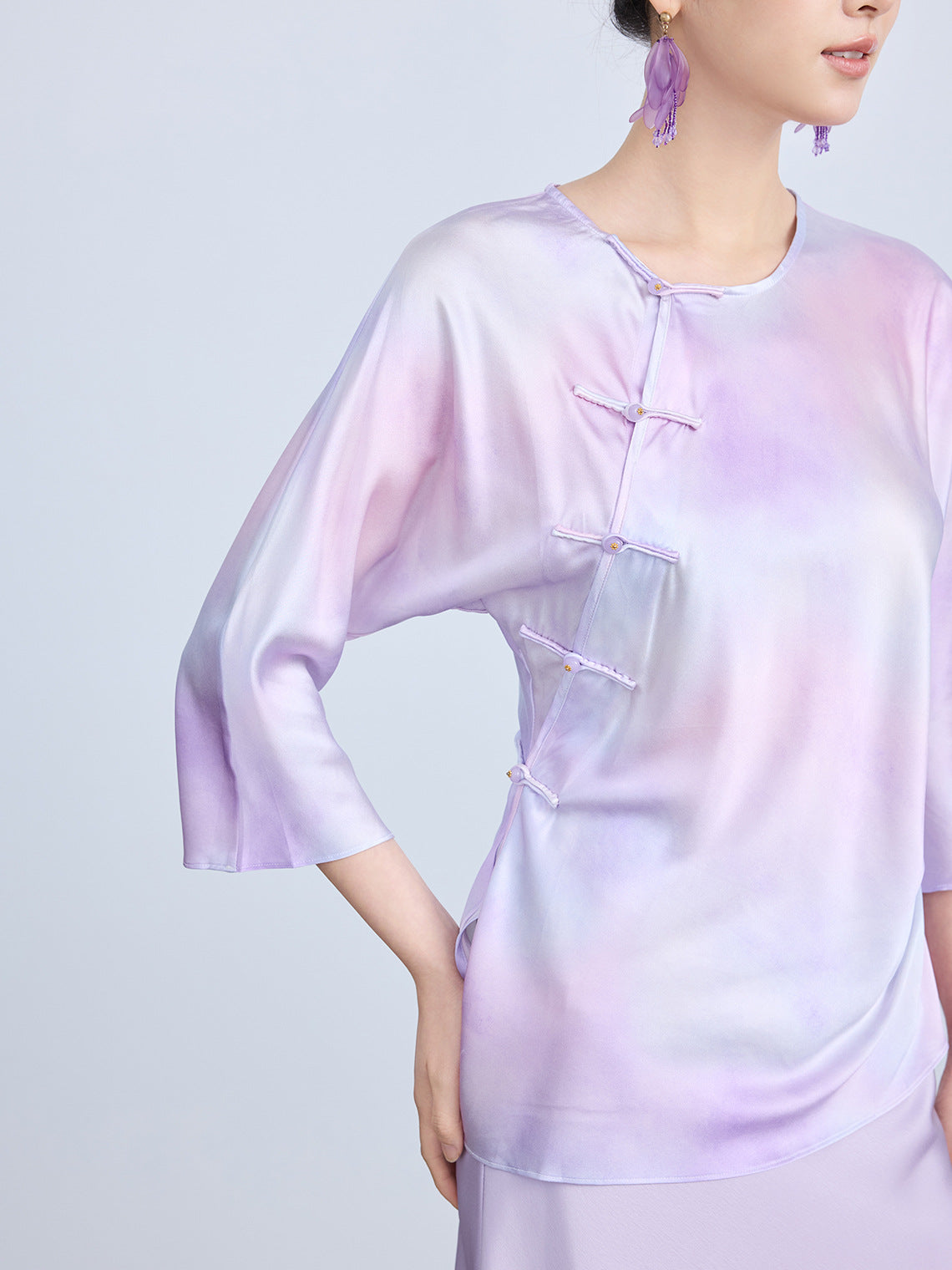 Elegant Waist-Cinching Chinese Style Summer Top