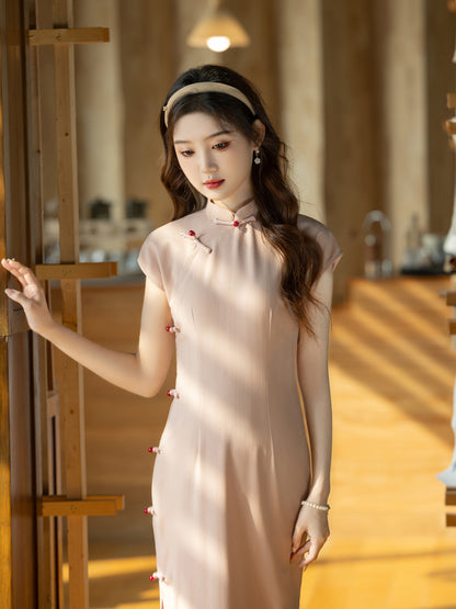 2025 Spring Summer Cheongsam – Slim Fit Artistic Chinese Dress