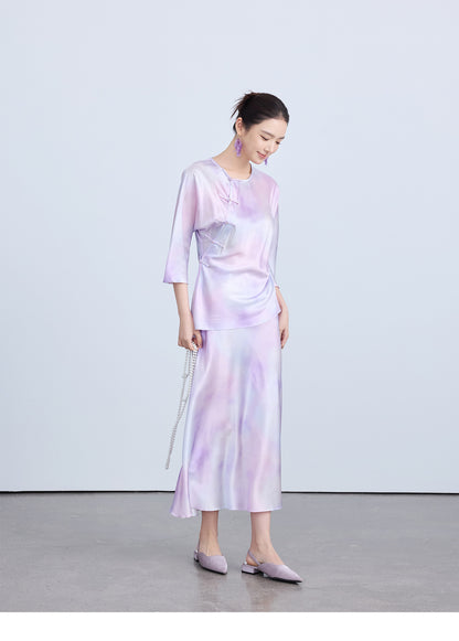 Elegant Waist-Cinching Chinese Style Summer Top