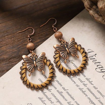 Vintage Boho Tassel Earrings — Niche Chinese Ethnic Long Drop Earrings