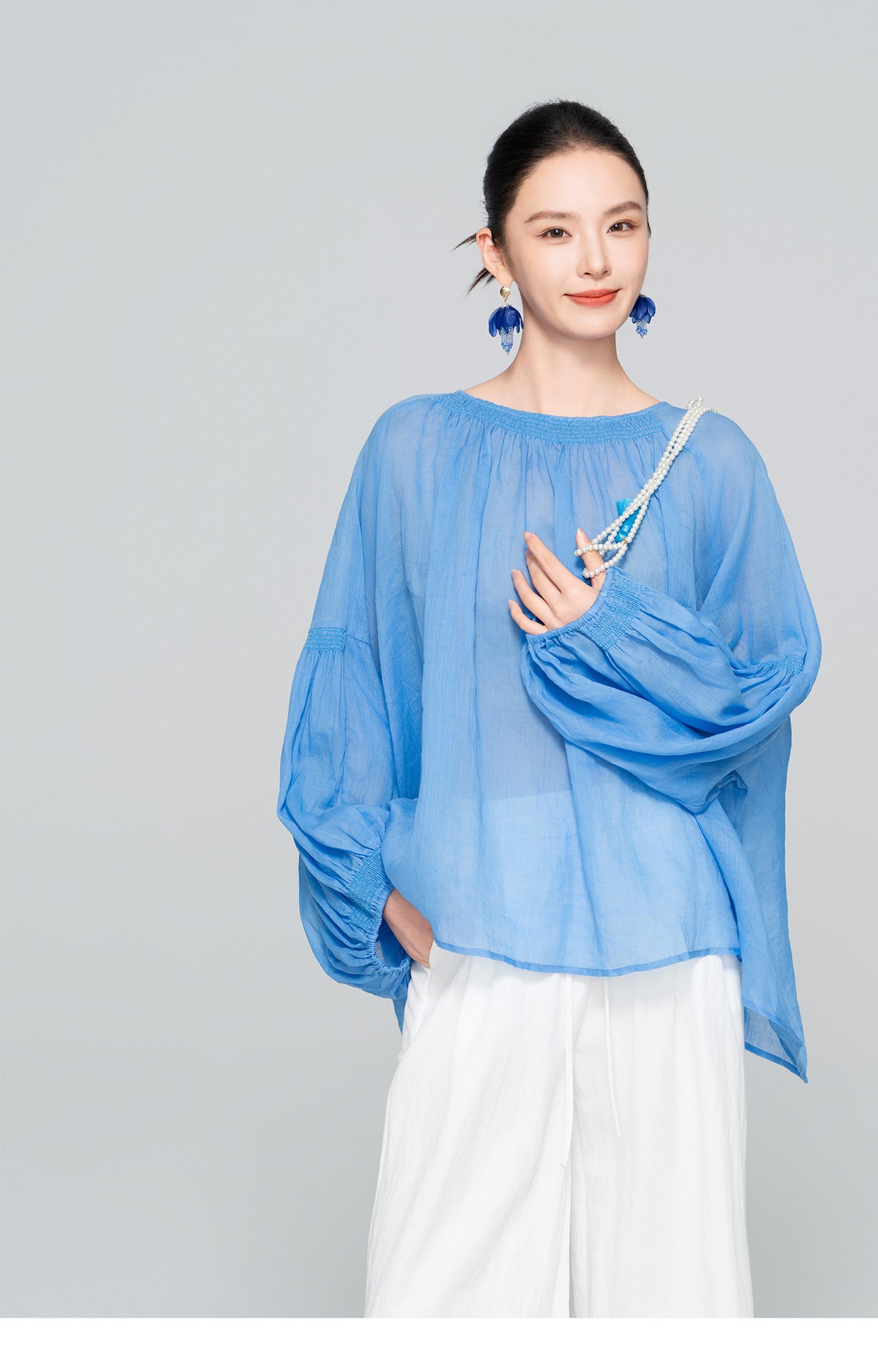 High-End Linen Casual Plus Size Women's Shirt