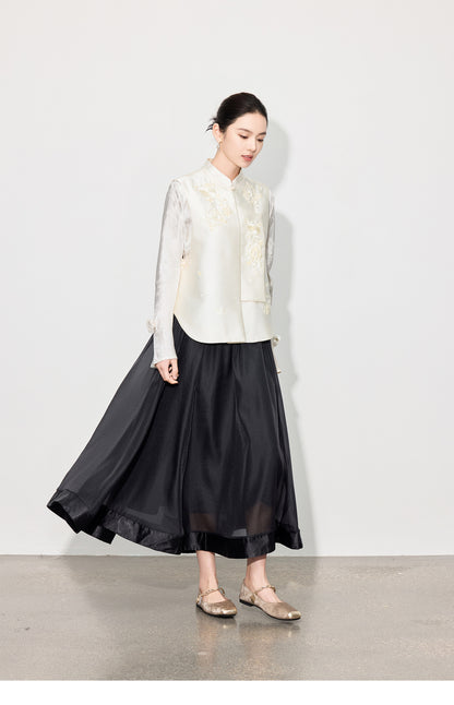 High-End Solid Color Long Skirt — Timeless A-Line Silhouette