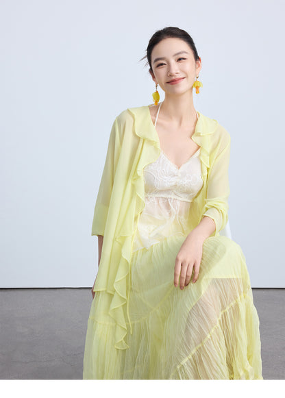 Chic Elastic Waist Patchwork Half Skirt for Women