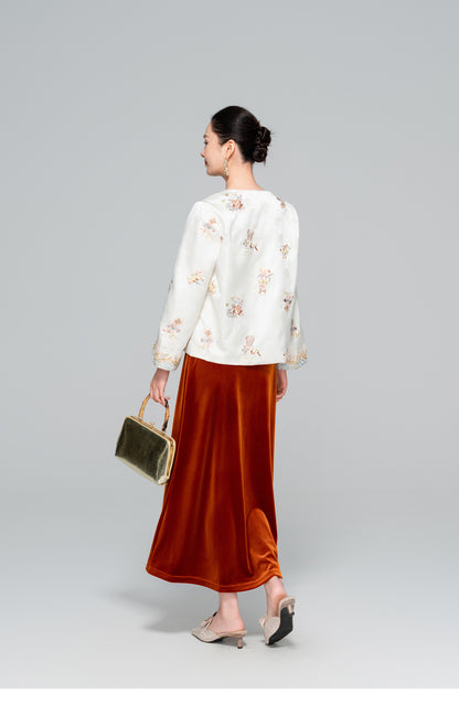 Elegant Embroidered Sequin Beaded Jacket for Women